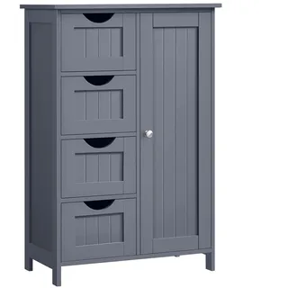 VASAGLE schmaler Badschrank, mit 4 Schubladen,