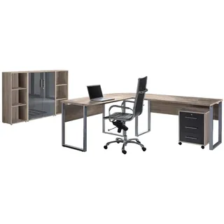 BMG Möbel Büro Office Edition Set 2 Sonoma Eiche/Anthrazit