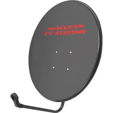 Bild Maclean MCTV-929, phosphatierter Stahl, Graphit, 90 cm, Sat Spiegel + SAT Antennen, Grau
