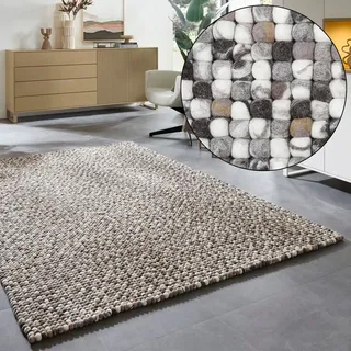 THEKO Felty 2.2 Wollteppich 70 x 140 cm Beige