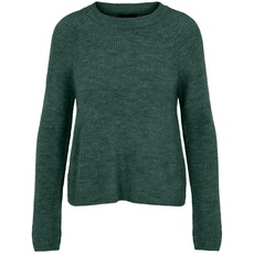 PIECES Damen Pcellen Ls O-neck Knit Noos Bc, Trekking Green, L