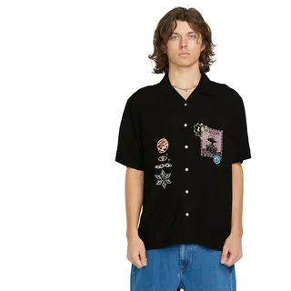 Volcom Fa F Rygalski Woven Kurzarmhemd - Black - M