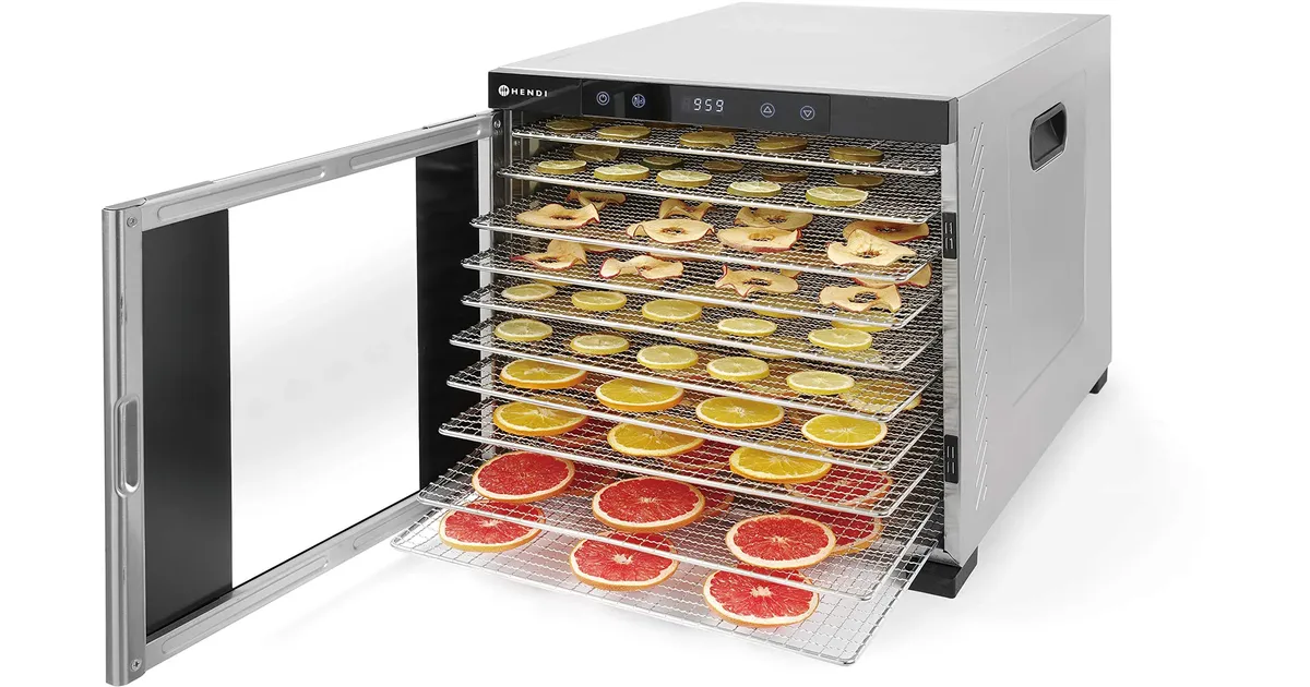 hendi-d-rrautomat-mit-10-gittern-optimal-zum-d-rren-von-obst-gem-se