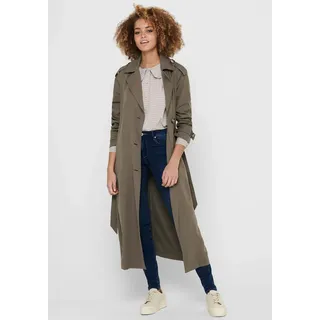 ONLY Trenchcoat »ONLLINE X-LONG TRENCHCOAT OTW NOOS«, mit Bindegürtel an der Taille - 2 Seitentaschen, braun