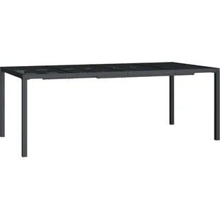 vidaXL Gartentisch Anthrazit 200x100x72 cm Stahl - Grau