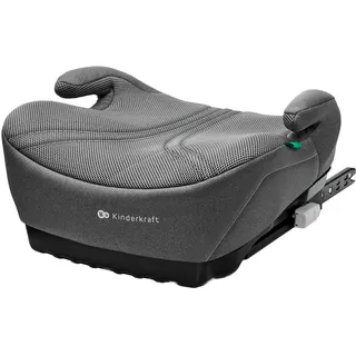 Kinderkraft I-BOOST 2 PRO, Sitz für Kinder von 125-150cm und im Alter von 6-12 Jahren, Isofix-Montage, sehr leicht (2,36 kg), ergonomische Armlehnen, abziehbarer Bezug, Grau