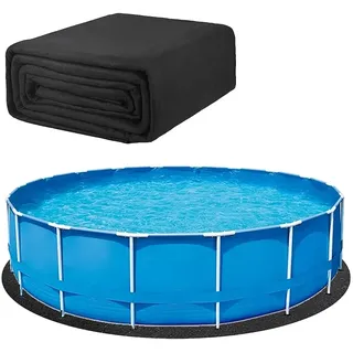 SKIKHN Whirlpool Matte 200cm, Pool Unterlage, Poolunterlage Rund, rutschfeste Poolmatten Schutzboden, Pool Bodenplane Wasserabsorbierende für Hinterhof Garten Aufstellpools Whirlpools