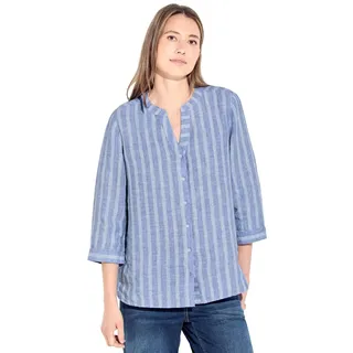 Cecil Damen Gestreifte Bluse linen chambray blue S