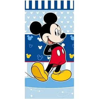 Jerry Fabrics Disney Mickey Mouse Strandtuch 70 x 140 cm blau-weiß