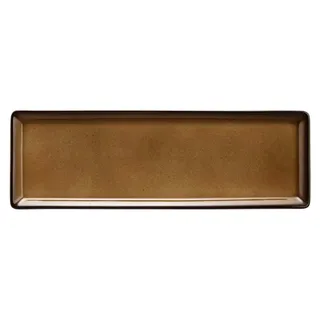 Seltmann Buffet-Gourmet Fantastic Porzellan Platte, Rechteckig, Caramel, 32,5 cm x 10,8 cm