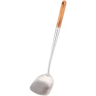 Wok-Pfannenwender,17inches Kelle für Wok, 304 Edelstahl Wok Spachtel