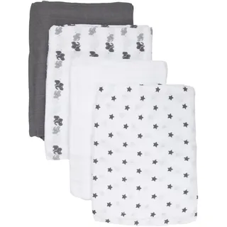 Care Baby Spucktücher aus 100% Baumwolle (4er Pack)