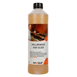 NOVADUR Grillreiniger High-Gloss, Entfernt hartnäckige Verkrustungen, 1 Liter - Flasche