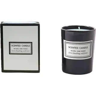 INF Frosted Black Glass Duftkerze - Bluebell, 110g