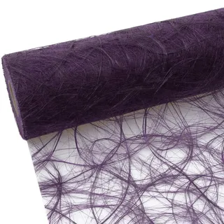 Deko AS GmbH Sizoweb Tischband aubergine 20 cm Rolle 25 Meter 64 023-R