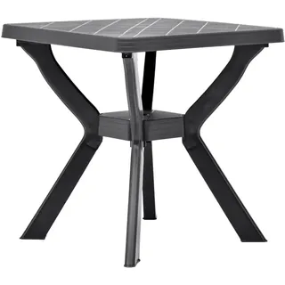 vidaXL Bistrotisch Anthrazit 70x70x72 cm Kunststoff - Grau