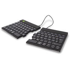 R-Go Split Tastatur, Bluetooth 5.0, Mit Anti-RSI-Software, Ergonomische Design mit Geteilte Tastenfeld, Multi-Media Bedienelemente, QWERTZ Deutsches Layout, Kompatibel mit Windows/Linux/Mac, Schwarz