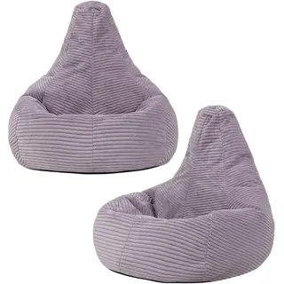 icon Sitzsack für Kinder Sessel aus Cord 2-tlg. , Lila , Textil , 100 L , Freiform , 69x59x65 cm , Hergestellt in Deutschland, Oeko-Tex® Standard 100, Reach , Wohnzimmer, Sessel, Sitzsäcke, Kindersitzsäcke