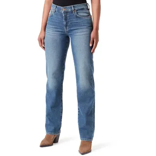 7 For All Mankind Damen Ellie Straight Luxvinsealev Jeans, Dark Blue, 29 EU