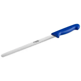 Thermohauser Konditormesser Tortenmesser 26 cm Blau, rostfrei, einseitiger Wellenschliff, Kunststoffgriff