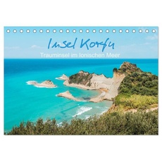 Insel Korfu - Trauminsel im Ionischen Meer (Tischkalender 2024 DIN A5 quer), CALVENDO Monatskalender
