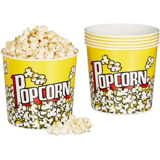 Relaxdays Einweggeschirr, Popcorneimer (6 x)