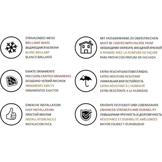 Profhome 446201 Halbsäulen Schaft Fassadenstuck Säule Fassadenelement