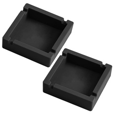 2 Stücke 10cm Silikon Aschenbecher Hochtemperatur Hitzebeständiger Tischplatte Aschenbecher für Drinnen und Draußen (Schwarz)