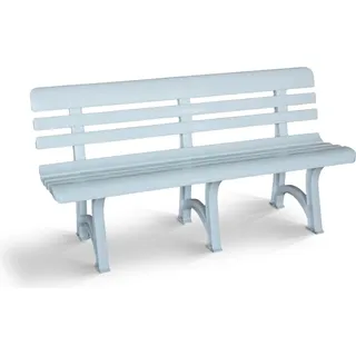 BICA Gartenbank Olimpia weiß | wetterfest | Ideal für Garten, Outdoor | Sitzbank, Parkbank - Weiß