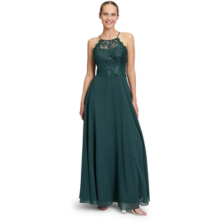Abendkleid VERA MONT "Abendkleid rückenfrei", Damen, Gr. 32, EURO, grün (dusty slate), 100% Polyester PES., Kleider Abendkleid