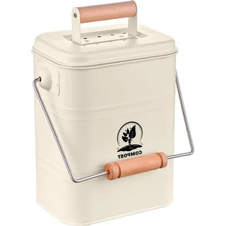 relaxdays Komposteimer Küche 3,5 Liter - Beige