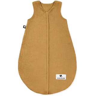 Julius Zöllner Sommerschlafsack Musselin, 0,5 TOG, waschbar bei 40°C, Made in Germany, OEKO TEX Standard 100, zimt, Gr. 80/86
