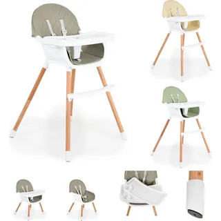 Cangaroo Kinderstuhl 2-in-1 Holz Gelato Grau - Grün