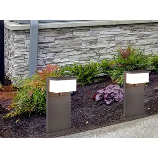 meineWunschleuchte LED Sockelleuchte mit Bewegungsmelder 2er SET Ideen Gartenbeleuchtung mit Strom