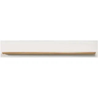 trendteam smart living - Shade - Wohnwand - Weiß/Eiche - Wandboard mit 1 Konstruktionsboden - (BxHxT) 146 x 25 x 21 cm - Bücherleiste Bücherregal