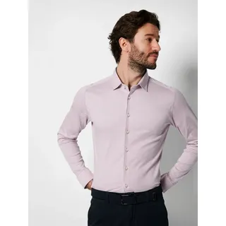 Langarmhemd DESOTO "Jerseyhemd Casual Kent", Herren, Gr. M, N-Gr, rosa (soft mauve piqué), Jersey, Obermaterial: 100% Baumwolle, unifarben, slim fit normal, Rundhals, Raglanärmel,Ärmel mit Ärmelschlitz 1-Knopf-Manschette mit Schlitz, Hemden Langarmhemd