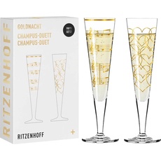 Bild Ritzenhoff Champagnerglas Goldfarben - 7.2x24x7.2 cm