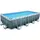 Power Steel Frame Pool Set 488 x 244 x 122 cm inkl. Filterpumpe grau Rattanoptik