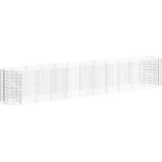 vidaXL Gabionen-Hochbeet Verzinktes Eisen 600x100x100 cm - Silber