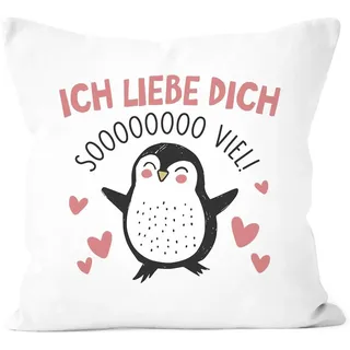 RgitFzi Ich Liebe Dich Geschenke für Männer, Pinguin Kissen Personalisiert, Personalisiertes Kissen, Liebesgeschenke für Frauen, Romantische Geschenke für Frauen,Geschenk für Papa Mama Schatz