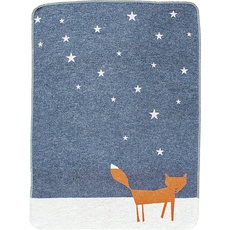 Bild Babydecke Juwel Fuchs unter Sternen grau