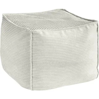 Hom`in Pouf , Hellgrau , Textil , Füllung: Styroporkugeln , 66x40x66 cm , Blauer Engel, Goldenes M, Oeko-Tex® Standard 100, DGM-Klimapakt , Indoor , Wohnzimmer, Sessel, Hocker & Hockerbänke, Poufs