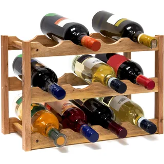 Relaxdays Weinregal 21 x 28 x 42 cm Braun