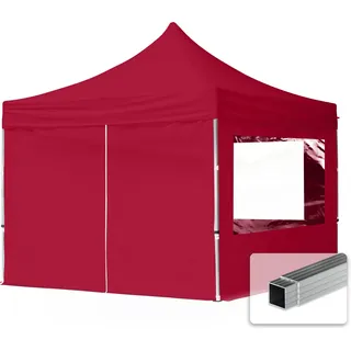 Faltpavillon Economy 3 x 3 m inkl. 4 Seitenteile rot 59014