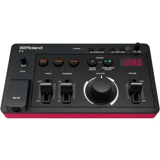 Roland E-4 Voice Tweaker Synthesizer, Schwarz, Rot