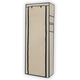 Intirilife Stoffschrank Faltschrank 170/58/28 cm , Beige , Textil , 28x170x58 cm , Schlafzimmer, Kleiderschränke, Stoffschrank