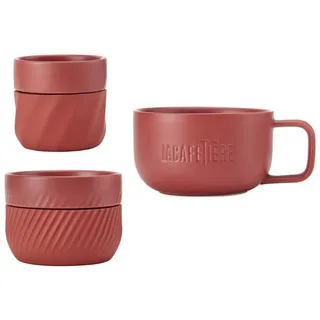 La Cafetiere 380-200-100ml Tassenset - Red - One Size