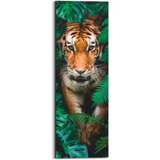 Holzbild REINDERS "Walking Tiger", grün (farbe bild(er): grün), B:30cm H:90cm T:2cm, MDF, Bilder, Holzbild