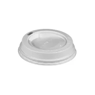 Papstar Deckel f. Hartpapierbecher / Kaffeebecherdeckel "TO GO" (100 Stück) rund Ø 8 cm, weiß, Polystyrol, passend zu Becher "To Go", zum Warmhalten von Heißgetränken, mit Trinköffnung, #14809