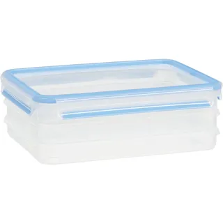 Emsa Frischhaltedose rechteckig blau 1 l 3-teiliges Set